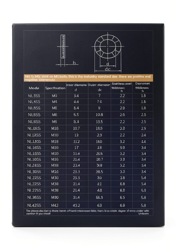 M3-M42 Stainless Steel Double Deck Self-Locking Washer TaoHHU 316-1