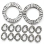 OUNONA 20pcs Locking Washer Heavy Duty -Loose Washers for Secure Fastening Resistant Design for Industrial and Home Use Silver Finish-0