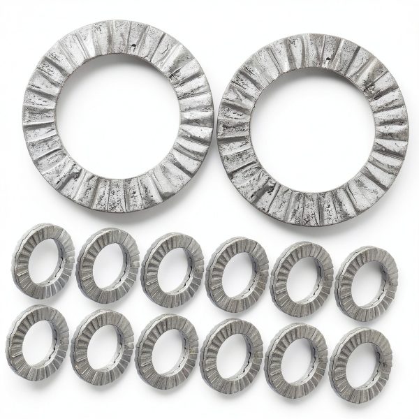 OUNONA 20pcs Locking Washer Heavy Duty -Loose Washers for Secure Fastening Resistant Design for Industrial and Home Use Silver Finish-0