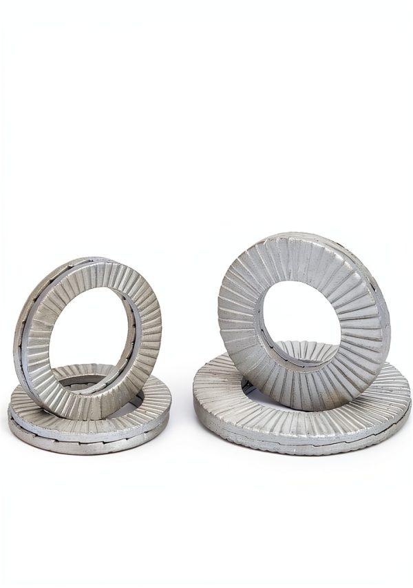 Wedge Locking Washers - Dacromet, Vibration Resistant Safety Washers for Industrial Machinery, Construction Equipment & Maintenance (1/2" Bolts Enlarged Outer Diameter,8)-3