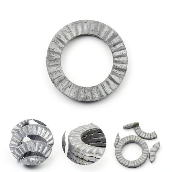 OUNONA 20pcs Locking Washer Heavy Duty -Loose Washers for Secure Fastening Resistant Design for Industrial and Home Use Silver Finish-8