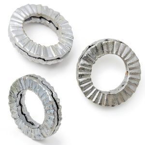 20pcs Silver M6 Wedge Locking Washers,65 Manganese Steel,Double Stack Anti-Loosening Gasket Washer for Bolts, Screws-0