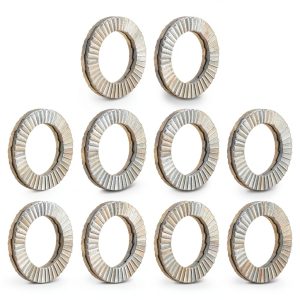 uxcell 10pcs #10 Wedge Locking Stainless Steel Washers, Vibration Resistant, DIN 25201-0